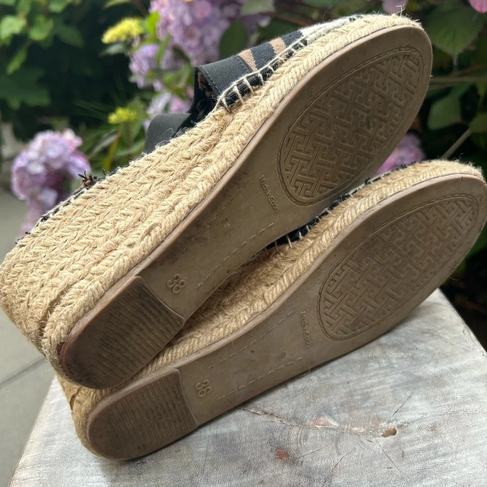 Toni Pons -‎ Striped Espadrille Wedge Sandals